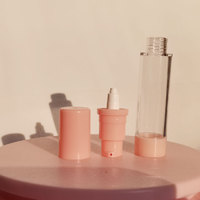 Mini bouteille de parfum à pompe sans air 5ml 10ml 15ml conteneur de lotion de sérum en plastique mince vide pour crème pour le visage