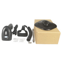 Escáner de Código de Barras con Cable de Alta Gama 1D CCD con Soporte, Interfaz USB, Escaneo Continuo, Lector de Código de Barras con Escaneo Automático para Logística