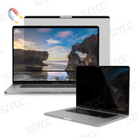 Cadre noir filtre de confidentialité pour ordinateur portable protecteur d'écran amovible Anti-espion pour MacBook Pro 16 pouces A2141 Film de confidentialité avec magnétique