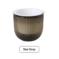Pot de fleurs suspendu transparent à motif vertical, style minimaliste Instagram, respirant, auto-arrosant, en plastique, grand format