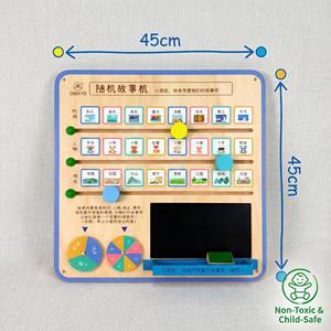Pannello Educativo Montessori in Legno per STEM e Racconti - Giocattolo Didattico Salvaspazio Sicuro Non Tossico per Bambini 2-13 Anni - Scena di Gioco Creativa - Product Image 2