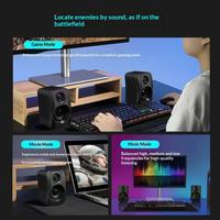 Haut-parleur filaire M36 pour ordinateur de bureau, ordinateur portable, jeux à domicile, petit haut-parleur haute fidélité, éclairage RGB, alimentation USB