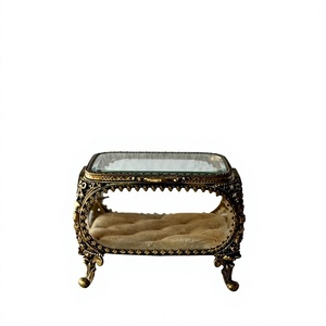 <b>Vintage</b> Design Jewelry <b>Box</b> Antique Footed Base Table Decoration Luxury Gift <b>Box</b> & Case For Premium Jewelry Display & Showcase - Product Image 1