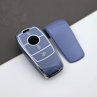 Stilvoller Weiß-Silberner Autoschlüsselschutz für Mercedes-Benz Luxuriöser Look TPU Autoschlüsselhülle Günstiger Preis