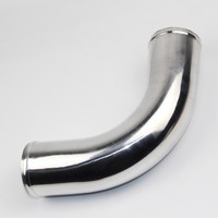 Tubo de Admisión de Aire de 90 Grados, 300 mm de Diámetro Exterior, 80 mm de Diámetro Interior, Unión de Tubo de Aleación de Aluminio en Tono Plateado, Tubo Intercooler para Automóvil