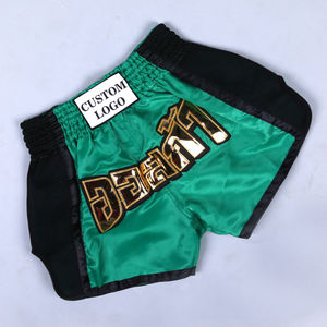 Pantalones cortos de boxeo al por mayor de alta calidad lisos elásticos Fight Mma Kick Boxing Muay Thai Shorts - Product Image 3