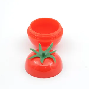 OEM joli fruit en forme de tomate mignon 10g récipient brillant pour les lèvres pot de crème de soin de la peau pot de pommade fabricant/vente en gros