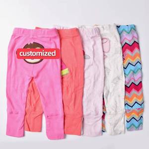 Pantalons longs personnalisés 100% coton pour garçon et fille, motif dessin animé, mode bébé nouveau-né, leggings - Product Image 5