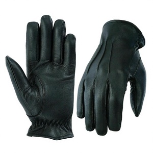 Luxury Black Goat Leather <b>Gloves</b> for Men & Women Hand-Stitched Ultra Soft All-Season Driving & Cycling <b>Gloves</b> - Product Image 2
