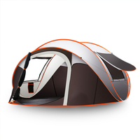 Tente de camping instantanée à une chambre pour 4 personnes avec auvent de voiture pour les sorties en famille dans le jardin, 3 saisons