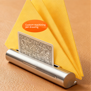 Support de mouchoirs et porte-serviettes en acier inoxydable sur pied, usiné CNC, pour décoration de bureau, idéal pour les mariages - Vente chaude - Product Image 2