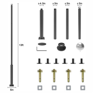 Les poteaux fendus robustes de 6 mètres et 20 pieds, épaisseur de 1.8mm à 2.0mm, résistent aux conditions météorologiques difficiles <span class=keywords><strong>pour</strong></span> une utilisation à long terme - Product Image 3