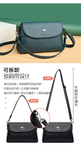 New Fashion Luxury Handbag Contrast PU Leather High Quality Large Capacity Women's Daily Office Shoulder <b>Bag</b> Messenger <b>Bag</b> - Product Image 2