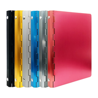 Carnet à anneaux A5 de haute qualité avec couverture rigide en aluminium, logo personnalisé, reliure à feuilles mobiles, agenda, journal, agenda professionnel A6