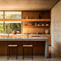 KOJOON Villa Apartment Amerikanische Küchenschränke Modernes Design Stauraum, Anpassbare Luxuriöse Langlebige Amerikanische Küchenschrank-Sets
