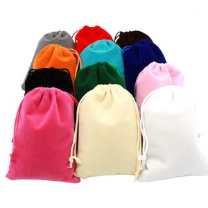 Pochette en velours à prix d'usine pour bracelets, bijoux, colliers et perles – Sac à bijoux en velours avec cordon de serrage - Product Image 2