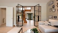 Portes Françaises Extérieures en Métal de Qualité Supérieure, Vente Chaude, Cadre en Métal Noir, Porte en Acier et Verre, Finition Manuelle, Isolation Thermique