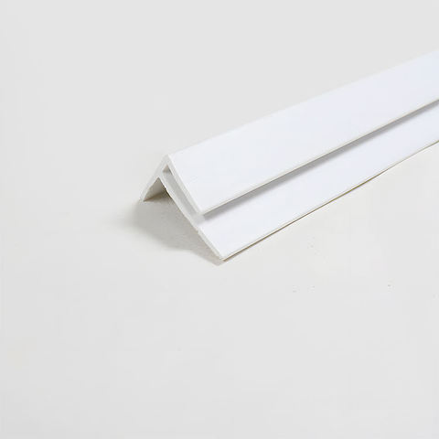 White PVC Stretch Ceiling Profile L Shape Edge Trim for Fabric Wall Panel and Decorative Lighting System