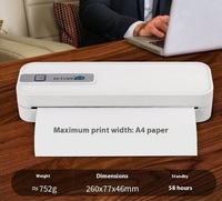 Printer Thermal Mini A4 Portabel Nirkabel Tanpa Tinta BT 8 Inch Lebih Murah