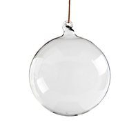 Boules de Noël en verre transparent en gros avec impression UV, tailles personnalisées 6/8/10 CM, logo personnalisé, utilisation extérieure, décorations en verre