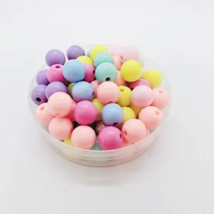 Wholesale 6mm 8mm 10mm 12mm Heishi Colorful Acrylic Loose Bead Round Acrylic Beads For DIY Jewelry Bracelet Necklace Making