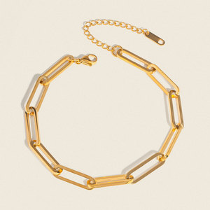 Pulsera y Brazaletes de Moda para Mujer, Personalizados, de Lujo, en Acero Inoxidable 316L, Chapados en Oro de 14k y 18k, Pulsera de Clip para Mujer - Product Image 1