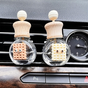 Miễn Phí Mẫu Giá Rẻ 8Ml Rỗng Thủy Tinh Xe Treo Làm Mát Không Khí Nước Hoa Chai Hương Thơm Xe Khuếch Tán Chai Với Clip - Product Image 2