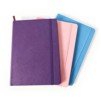Carnets promotionnels en gros A5, carnets de notes professionnels en cuir PU à couverture rigide avec logo en relief