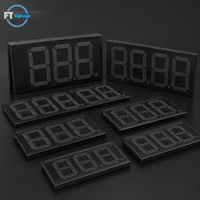 Affichage numérique LED extérieur étanche IP65 pour prix du carburant, 7 segments, haute visibilité, télécommande, CMS intégré