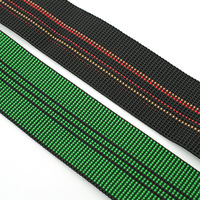 Bande élastique rayée verte de 50mm pour siège de canapé et dossier sangle de meuble en matériau PP pour trampoline pour étirement