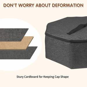 Large <b>Hat</b> Storage <b>Box</b> <b>Hat</b> Storage Bag for Travel Collapsible Cowboy <b>Hat</b> Case with Handle, <b>Hat</b> Organizer Container - Product Image 3