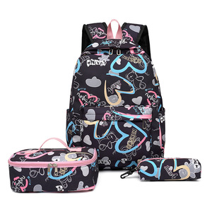 New Stylish Durable Leisure Travel Large Capacity <b>Backpack</b> Set Teenage Girls <b>Children</b> Kids Students Schoolbag With Pencil Bag - Product Image 1