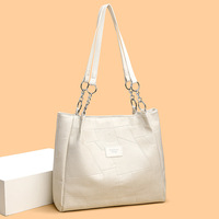 Sac fourre-tout grande capacité en cuir PU pour femme, style vintage, sac à bandoulière pour le travail, les trajets quotidiens, les étudiantes, avec fermeture éclair, idéal pour la ville
