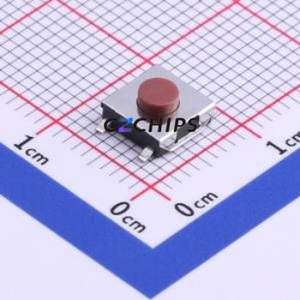 TS-1157-3126 Tactile Switch SMD,6.2x6.2mm Switch Single Pole Single Throw Round Button 2.6N Vertical Mount - Product Image 1
