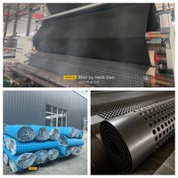 Étanchéité souterraine avec feuille de drainage ondulée, drainage multicouche composite pour les infrastructures