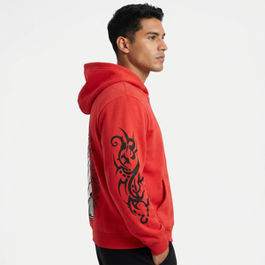 Sweat à capuche zippé oversize en molleton French Terry délavé à l'acide avec motif imprimé, style Hip Hop, écologique et anti-plis pour l'hiver - Product Image 4