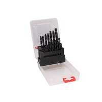 Jeu de 25 forets hélicoïdaux HSS à queue droite M2 avec finition oxyde noir pour le perçage du métal