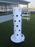 36 plantes Serre hydroponique Plantes Tour verticale Systèmes de culture Laitue Plante Tour Tour en plastique 75*75*45cm 3 Mois 155cm