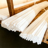 Barre en PTFE extrudé résistant aux intempéries, barre en plastique PTFE mince, barre en polytétrafluoroéthylène vierge, tige en PTFE