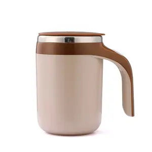 Bán buôn đôi tường thép không gỉ Tự động Mixer cup Mug cà phê từ tính với xử lý Nắp
