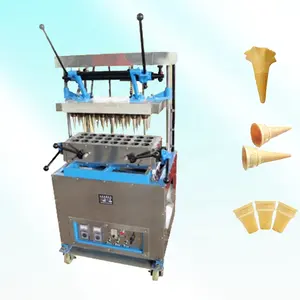 Endüstriyel elektrikli dondurma koni makinesi otomatik Waffle fincan ve koni dolum yapma makinesi dondurma koni makinesi ile