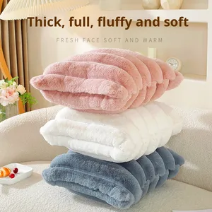 Almohada de Felpa Suave como el Pelo de Gato para Invierno, Respaldo de Sofá Estilo Toscana, Ambiente Acogedor, Lavable a Máquina, Almohada de Cabecera para Cama - Product Image 4