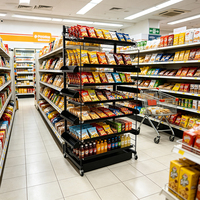 Étagère de supermarché pour bonbons au chocolat présentoir de snacks présentoir de chips de pommes de terre en fil métallique