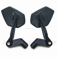 SHENAO Nouveaux rétroviseurs de moto universels CNC pliables convexes grand angle BAJAJ TVS Apache RTR 160 / 200 Unique 3D Ripple