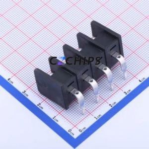 DBT30R-9.5-4P-BK-P Barrier Terminal Block Bent Lead Through Hole,P=9.5mm Connector Two Sides 9.5mm 1x4P Right Angle Pin - Product Image 2