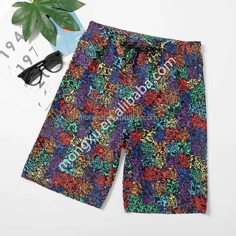 Factory design summer men's high quality double layer breathable swimming beach pants with pockets Swimming trunks