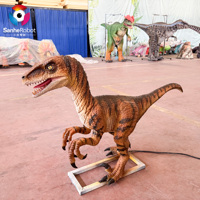 Modèle de Velociraptor Animatronique Réaliste de 1,45 m de Longueur - Dinosaure Mécanique à Mouvements Flexibles pour ZOO Intérieur et Exposition en Centre Commercial