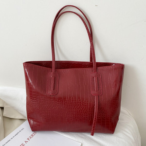 Simple Classic Style Women's Tote <strong>Bag</strong>, PU Material , Large Capacity Shoulder With Zipper - Product Image 3