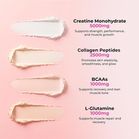 Poudre de peptides de collagène avec créatine pour femmes, complément beauté pour cheveux, peau et ongles, sans saveur, BCAA, L-glutamine