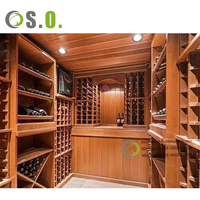 Présentoir à vin de style antique présentoir à vin verrouillable en bois cave à vin pour restaurant